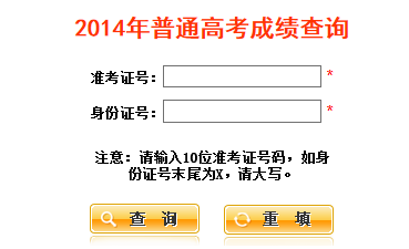 2014年陕西高考成绩查询入口2