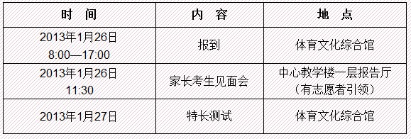 北京理工大学2013年艺术特长生招生简章2