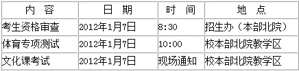 长安大学2012年高水平运动员招生简章2