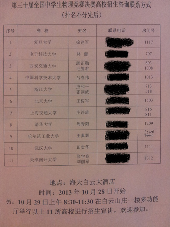 第30届全国中学生物理竞赛决赛报道（五）：公布成绩4