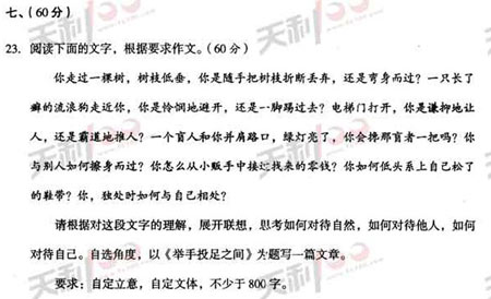 2008年湖北卷高考作文：举手投足之间2