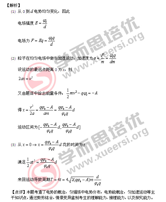 2011年北京高考理综真题点睛（物理部分）5