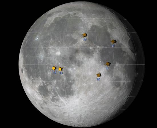 美公布的可见登月舱的阿波罗登月点照片（组图）2
