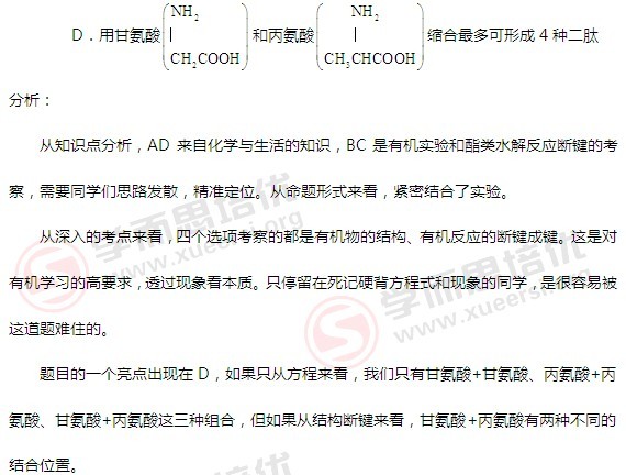 2011年北京高考理综试题分析及真题点睛（化学部分）6