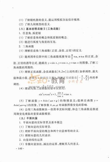 2016新课标高考大纲数学理（高清图片）12