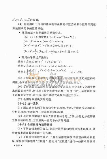 2016新课标高考大纲数学文（高清图片）15