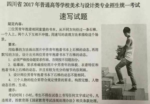 2017艺考：考题的公布作为联考出题的风向标2