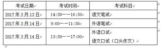 2017年天津外国语大学保送生招生简章1