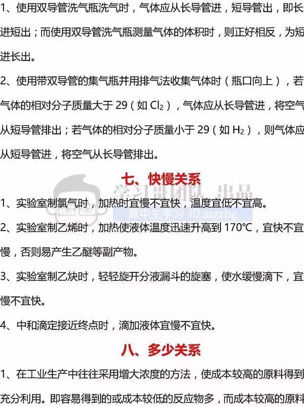 高中化学常考实验操作十大关系5