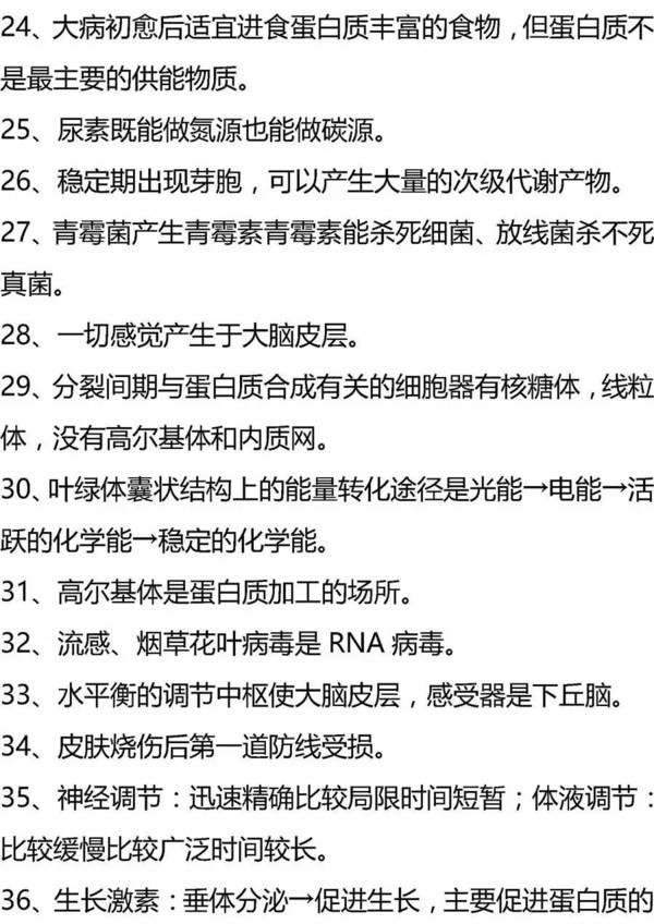 2017年高考理综必考的100条知识点11